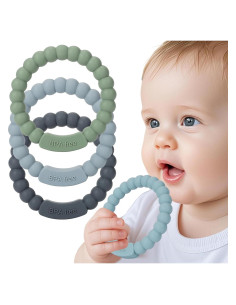 3 Mordedores de Silicona para Bebés - Alivio de Encías 0-18 Meses