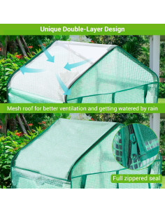 Mini Invernadero Ohuhu 4 Niveles 68.6x50.8x157.5 cm PE 2