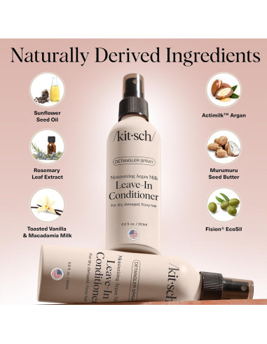 Kitsch Spray Acondicionador Sin Enjuague Leche de Argán 192g