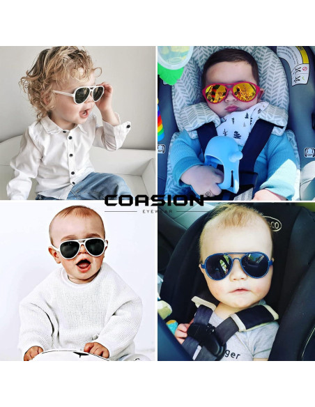 Gafas de sol polarizadas COASION para bebés UV400 con correa