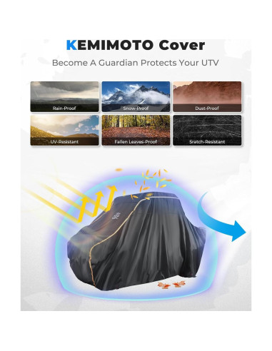 Funda KEMIMOTO UTV 2-3 Asientos Protección Todo Clima