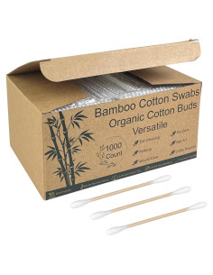 Bastones de Algodón de Bambú Garrelett 1000 ct - Suaves y Ecológicos