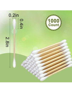 Bastones de Algodón de Bambú Garrelett 1000 ct - Suaves y Ecológicos 2