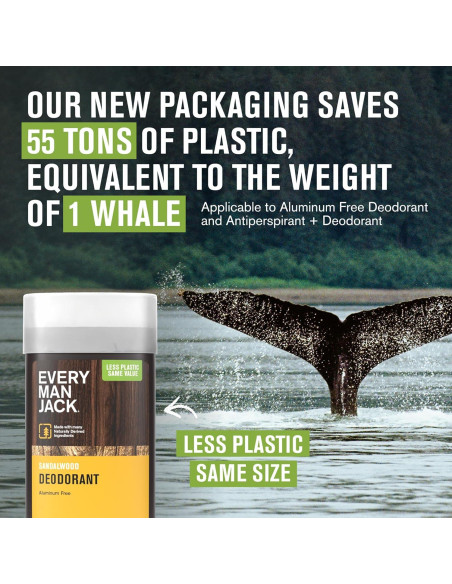 Desodorante Every Man Jack Ámbar + Sándalo 85g - Sin Aluminio
