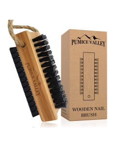 Cepillo de Uñas de Madera Pumice Valley Doble Cara 11.6cm