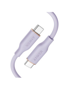 Cable USB C Anker A8552 100W 0.9m Carga Rápida Malva
