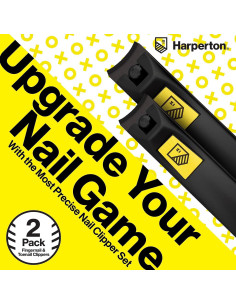 Cortauñas Gruesas Harperton - Acero Inoxidable con Estuche 2