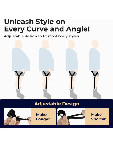 Soportes de Camisa Ajustables COZIA con Clips Antideslizantes