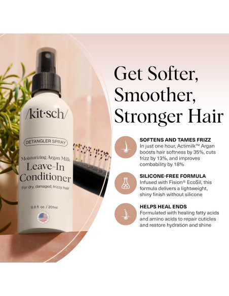 Kitsch Spray Acondicionador Sin Enjuague Leche de Argán 192g