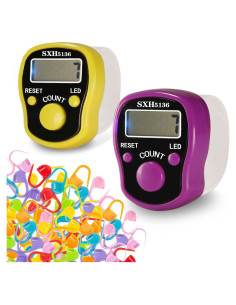 Contadores de Dedos Digitales ILouxNei 2 Pcs + 50 Marcadores