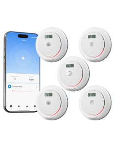 Detector de Humo y CO Siterlink 2 en 1 WiFi Paquete de 5