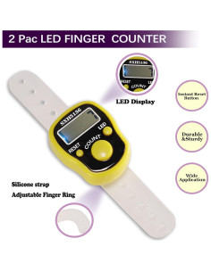 Contadores de Dedos Digitales ILouxNei 2 Pcs + 50 Marcadores 2