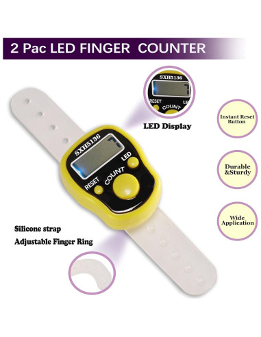Contadores de Dedos Digitales ILouxNei 2 Pcs + 50 Marcadores