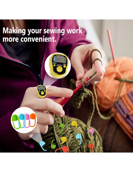 Contadores de Dedos Digitales ILouxNei 2 Pcs + 50 Marcadores