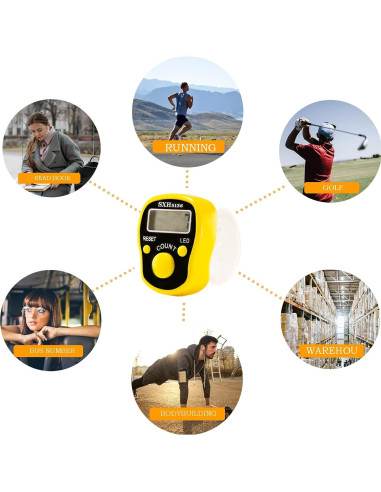 Contadores de Dedos Digitales ILouxNei 2 Pcs + 50 Marcadores