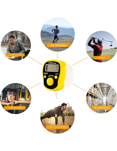 Contadores de Dedos Digitales ILouxNei 2 Pcs + 50 Marcadores