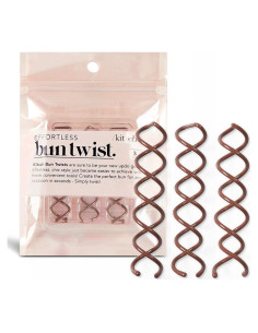 Horquillas de Cabello en Espiral Kitsch - 3 Pcs Marrón