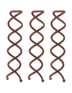 Horquillas de Cabello en Espiral Kitsch - 3 Pcs Marrón 2