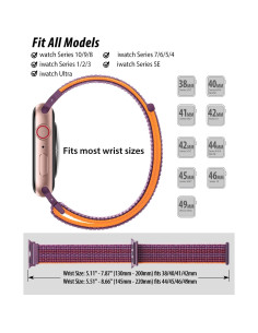 Banda Deportiva de Nailon Sunnywoo para Apple Watch 38-49mm 2