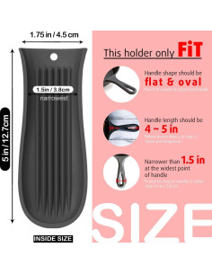 Cubiertas de Mango de Hierro Fundido Cbiumpro 2-Pack - Silicona Resistente al Calor 2