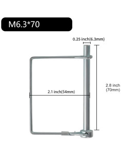 Pasadores de Remolque Cuadrados YOLMOOAT 2 Piezas 70mm 2