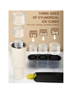 Bandeja de Hielo Cilíndrica Ukulork 40Oz Silicona BPA Free 2