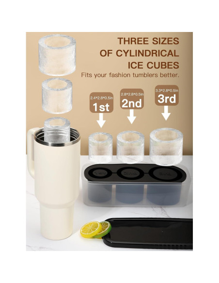 Bandeja de Hielo Cilíndrica Ukulork 40Oz Silicona BPA Free