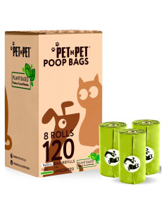 Bolsas de Excremento Pet N Pet Compostables 120 Cuentas 100% a Prueba de Fugas