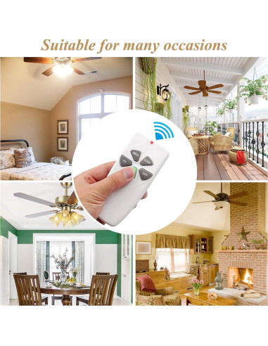 Control Remoto FAN-53T para Ventilador de Techo Prichor, 3 Velocidades