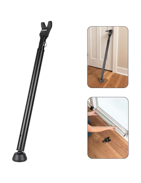 Barra de Seguridad Ajustable BRINKS para Puertas - Negro