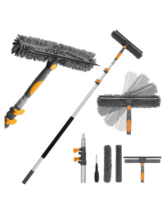 Limpiaparabrisas de Ventana 2 en 1 Bestnifly 12FT Telescópico