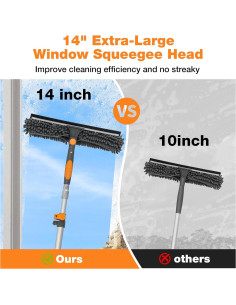 Limpiaparabrisas de Ventana 2 en 1 Bestnifly 12FT Telescópico 2