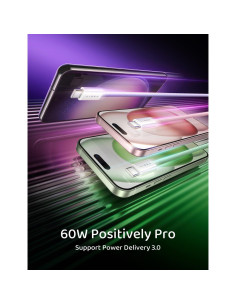 Cargador Rápido LISEN 60W USB-C a USB-C 3 Pack Multicolor 2