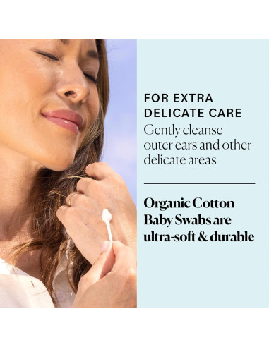 Bastones de Algodón Orgánico Sky Organics - 60 Unidades