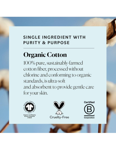 Bastones de Algodón Orgánico Sky Organics - 60 Unidades