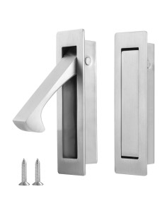 Tirador de puerta pocket Vancoho acero inoxidable cepillado 8x2.2cm