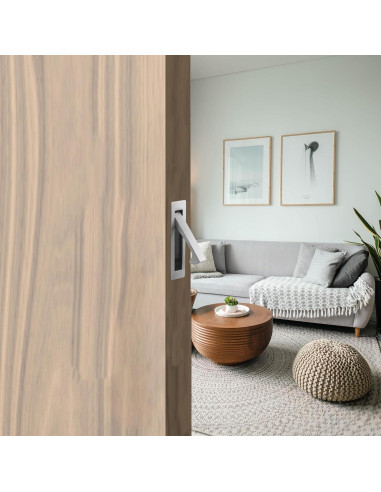 Tirador de puerta pocket Vancoho acero inoxidable cepillado 8x2.2cm