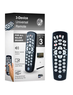 Control Remoto Universal GE 3 Dispositivos Negro JAS34456