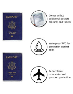 Cubiertas de Pasaporte Esenciales Millennial 6 Pzas PVC Impermeable 2