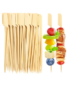 Brochetas de Bambú DOUDOULE 11.9 cm 300PCS para Aperitivos