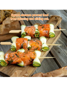 Brochetas de Bambú DOUDOULE 11.9 cm 300PCS para Aperitivos 2