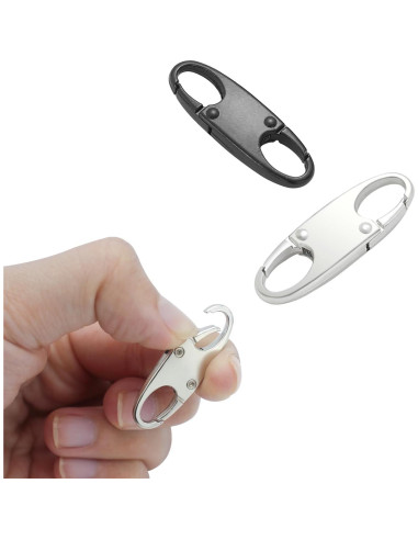 Clip de Cremallera OXT 6PCS Antirrobo Negro y Blanco