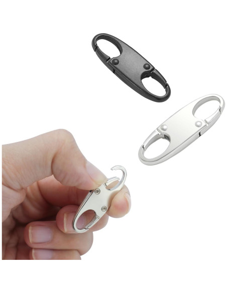 Clip de Cremallera OXT 6PCS Antirrobo Negro y Blanco