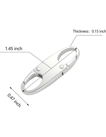 Clip de Cremallera OXT 6PCS Antirrobo Negro y Blanco