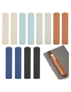 12 Sujetadores de Banda Elástica Aswewamt para Cuadernos de Cuero PU