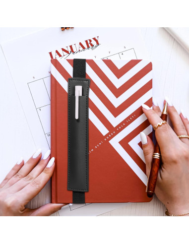 12 Sujetadores de Banda Elástica Aswewamt para Cuadernos de Cuero PU