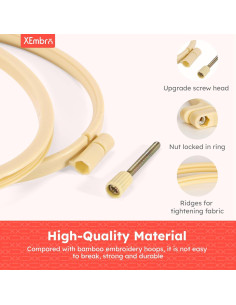 Set de Aros de Bordado Ovalados XEmbro 4 Piezas 21x30cm 2