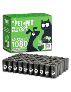 Bolsas de Excremento para Perros Pet N Pet 1080 Cuentas Negras