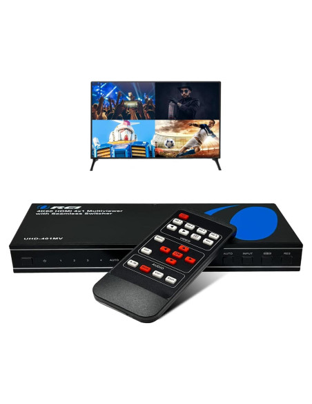 Conmutador HDMI 4 en 1 OREI UHD-401MV 4K @ 60Hz