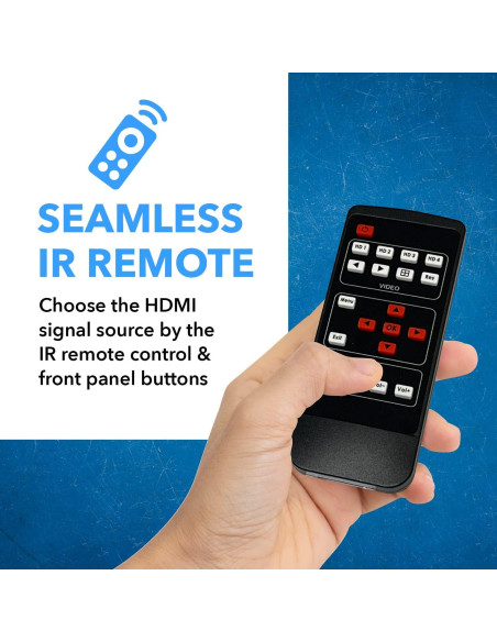 Conmutador HDMI 4 en 1 OREI UHD-401MV 4K @ 60Hz